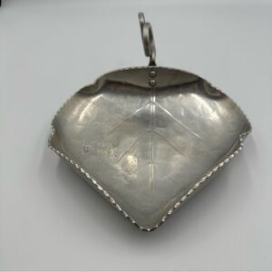 Vintage Buenilum Aluminum Leaf Dish with Handle Handwrought Mid-Century Modern
